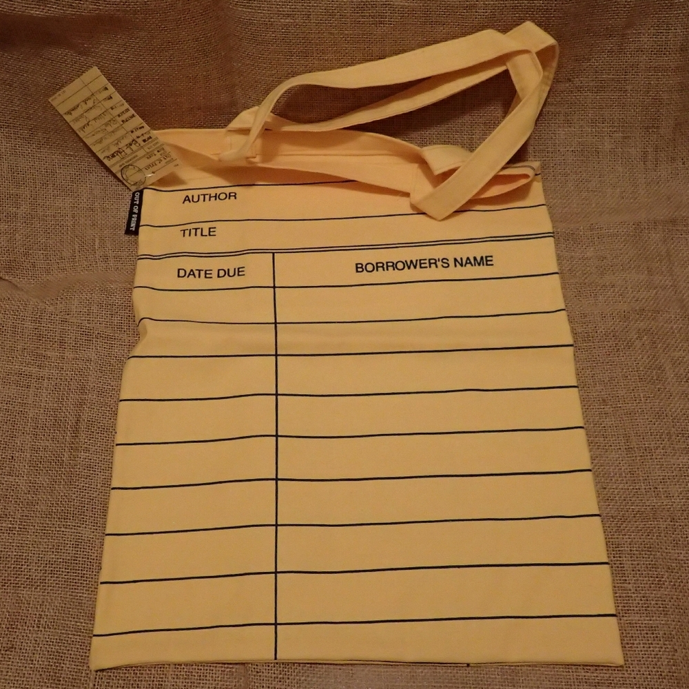 Out of Print Library Card Tote Bag - NWT